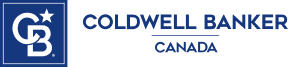 A blue and green logo for coldwell banker canada.